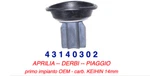 43140302 Diaphragm Carburetor Aprilia Habana / Mojito 125 Custom EU2 04-05 Nuovo. Price: $103.50.