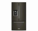 Kitchenaid 36" Counter-depth 23.8 Cu. Ft. French Door Refrigerator KRFC704FBS Open. Price: $2699.99.