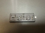 Haier Refrigerator Nameplate Emblem Badge In Silver, 3D Look For HA10TG21SS, New. Price: $19.99.