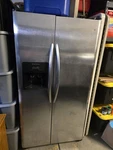 Frigidaire 27 Cu Ft Side-by-side Stainless Steel Refrigerator Water Dispenser Used. Price: $350.00.
