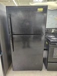 GIE22JTNRBB 33" Black 21.9 Cu. Ft. Top-freezer Refrigerator Nob #160282 Open. Price: $999.00.