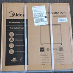 Unopened- Midea WHS-65LB1 Compact Fridge 1.6 Cu Ft Black Single Door Reversible New. Price: $75.00.