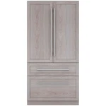 Thermador Freedom T42IT100NP 42" Panel Ready Built-in 4-DOOR Refrigerator Open. Price: $11499.00.