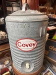 Vintage Covey 5 Gallon Galvanized Water Cooler Plastic Lined Spigot Used. Price: $119.00.