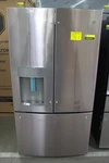 GFE28GYNFS 36" Stainless 27.7 Cu. Ft. French Door Refrigerator Nob #151411 Open. Price: $1299.00.