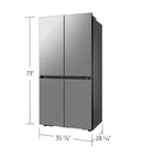 Samsung RF23B7671SR Cu. Ft. Counter Depth 4-DOOR French Refrigerator Open. Price: $1200.00.