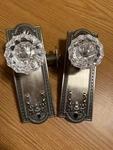 Nostalgic Warehouse Meadows Long Plate Crystal Glass Door Knobs Antique Pewter 2 Used. Price: $103.20.