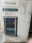 Vissani 4.3 Cu Ft Wine Beverage Refrigerator Stainless Steel Freestanding New. Price: $350.00.