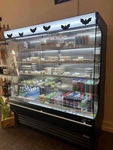 Commercial Refrigerator Open Air Merchandiser With Curtain's Used. Price: $11000.00.