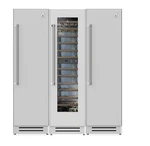 Hestan 72" Refrigerator And Freezer Column With Dual-zone Wine Bottles. Price: $25999.00.