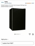Danby 4.4 Cu Ft Freestanding Black Refrigerator Used. Price: $125.00.