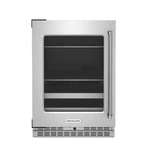 Kitchenaid KUBL314KSS 24" Beverage Center With Glass Door. Minor Dings. Open. Price: $2006.15.