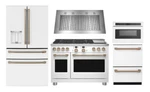 Cafe Appliance Package With 48" Dual Fuel Range, Hood, Refrigerator, Dishwasher New. Price: $20492.00.
