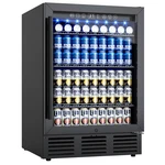 Beverage Refrigerator 24 Inch 180 Cans Glass Door Led Black BRU-04 Icevival Soda New. Price: $914.99.