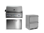 Lynx Professional 36" Built In Grill With Access Doors & Refrigerator New. Price: $15027.00.