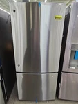 GBE21DYKFS 30" Stainless Bottom-freezer Refrigerator Nob #160579 Open. Price: $999.00.