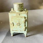 Antique Cast Iron Refrigerator Still Bank Icebox Coin Vintage Used. Price: $183.94.