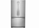 Whirlpool 36" Freestanding 25 Cu. Ft. French Door Refrigerator - WRFF3036RZ Open. Price: $1699.99.