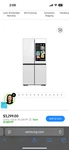 Samsung Bespoke 36" Counter Depth 4 Door Flex French Refrigerator - RF23DB990012 New. Price: $3000.00.