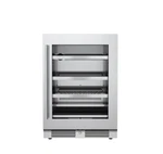 Landmark 24" Stainless Steel 147 Can Capacity Beverage Cooler L3024UI1BSG-RH Open. Price: $1800.00.