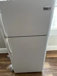 Frigidaire Haier HRF-521DS6 White Top-freezer Freestanding Refrigerator, Doors Used. Price: $300.00.