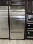 Bluestar 36" Built Bottom Mount Refrigerator Stainless, Right Hinge - BBB36R2 Open. Price: $11800.00.