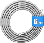 6 Ft Stainless Steel Braided Water Line For Ice Makers - Safe & Durable New. Price: $26.65.