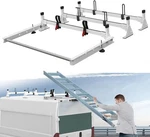 2/3 Bar W/ Roller Van Ladder Roof Rack For Ram Promaster 2013-2024 White 57'' New. Price: $199.99.
