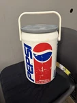 Vintage 90 Pepsi Can Print Plastic Outdoor Drink Cooler With Handle 20 Tall Used. Price: $49.95.