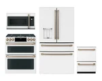 Cafe Matte White 4 Piece Kitchen With 30" Dual Fuel Range & 36" Refrigerator New. Price: $10303.00.