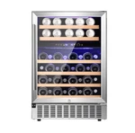 Cowsar 46 Bottle Dual Zone Wine Cooler 5.2 Cu Ft 23.4" Built-in/freestanding. Price: $419.00.