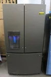 GYE22GMNES 36" Slate Cd 22.1 Cu. Ft. French Door Refrigerator Nob #146995 Open. Price: $1499.00.