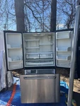 Cafe French Door Refrigerator Stainless Steel Drawer Freezer Water Dispenser Used. Price: $500.00.