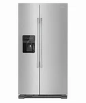 Amana 36" Freestanding 24.57 Cu. Ft. Side By Refrigerator - ASI2575GRS Open. Price: $1129.99.