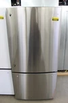 GDE25EYKFS 33" Stainless Bottom-freezer Refrigerator Nob #156807 Open. Price: $900.00.