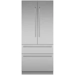 *thermador Freedom Collection 36" Built-in French Door Refrigerator T36BT110NS Open. Price: $9995.00.