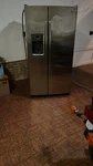 GE26GSE Freezer/icemaker/refrigerator, French Doors, Silver. Side By Unit. Used. Price: $650.00.