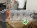 Frigidaire FGSC2335TF0 Door Bin Shelf BX1071 Clear Orange Handle Plastic Set Open. Price: $80.00.