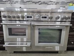 PRD48WDSGU-16-0132-THERMADOR Pro Grand 48" Stainless Dual Fuel Range Display Open. Price: $13999.00.