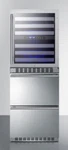 Summit 24" Combo Dual-zone Wine Cellar & Drawer Fridge/freezer, SWCDRF24. Price: $4865.00.