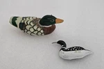 Wooden Loom Duck Maine Fridge Magnet & Mallard Mini Figures Handcrafted 2" Used. Price: $10.50.