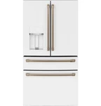 Cafe CXE22DP4PW2 36" Counter Depth 4-DOOR French Smart Refrigerator Open. Price: $2899.99.