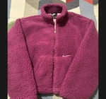 Nike Crop Teddy Jacket Pre-owned. Price: $50.00.
