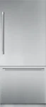 Thermador 36" Built-in Bottom Mount Smart Refrigerator T36BB925SS Open. Price: $6000.00.