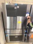 Cafe CJE23DP2WS1 36" Stainless 4-DOOR French Refrigerator Counter Depth Open. Price: $3499.00.