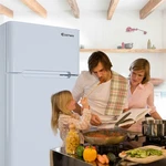 Costway Stainless Steel Refrigerator Small Freezer Cooler 3.2 Cu Ft. Unit White New. Price: $235.99.