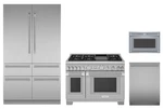 Thermador 48" Refrigerator, Dual Fuel Range, 24" Dishwasher And Drawer Microwave Open. Price: $22900.00.