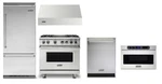 Viking 36" Bottom-freezer Refrigerator, Range, Hood, Dishwasher & Microwave New. Price: $26066.00.