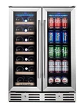 Kalamera 24" Wine Beverage Fridge Refrigerator - Stainless Steel Open. Price: $844.95.