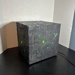 Star Trek Borg Cube Mini Fridge Thinkgeek Premium Cooler Holds 9 Cans W/o Box Used. Price: $360.00.